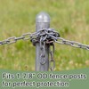 Yaocom 10 Pcs 1-7/8'' Chain Link Fence Post Cap Round