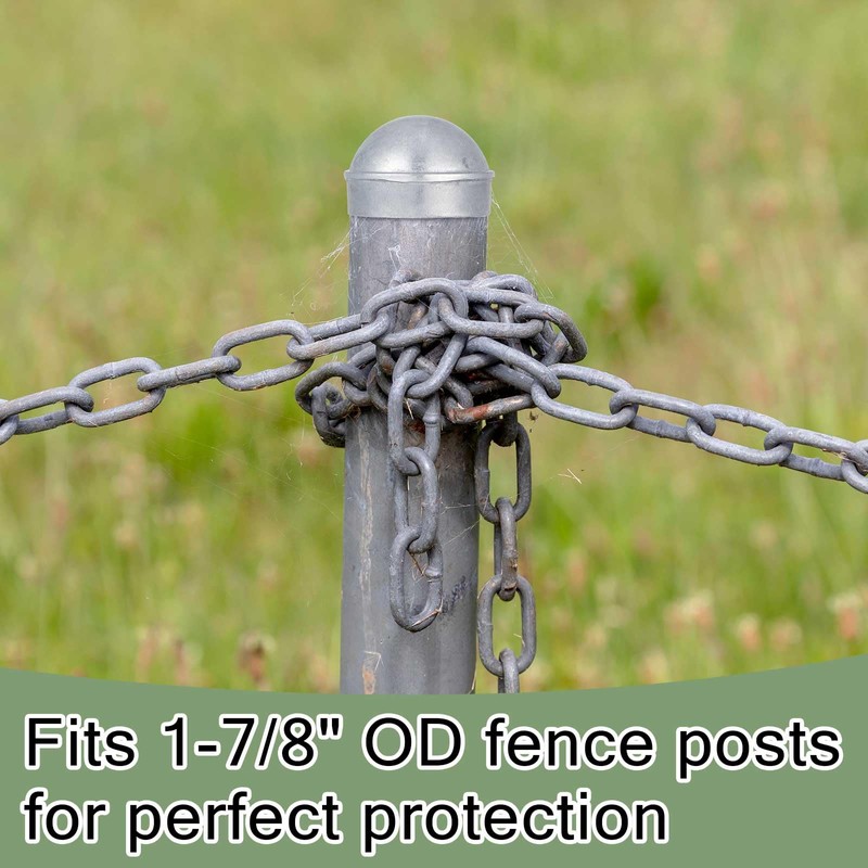 Yaocom 10 Pcs 1-7/8'' Chain Link Fence Post Cap Round