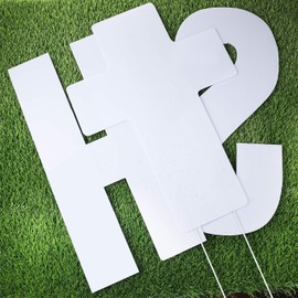 Memorywuu 12 Pcs He Is Risen Religious Yard Signs 24 Inches Tall, Christian Easter Decorations Cross Yard Stakes Waterproof Religious Easter Decor for Outdoor Pathway Lawn Holiday Party Decor