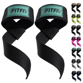 Lifting Straps for Weightlifting, Lifting Wrist Straps for Gym Strength Training, Neoprene-padded Wrist Cushion - Men & Women - Specification: Black Green