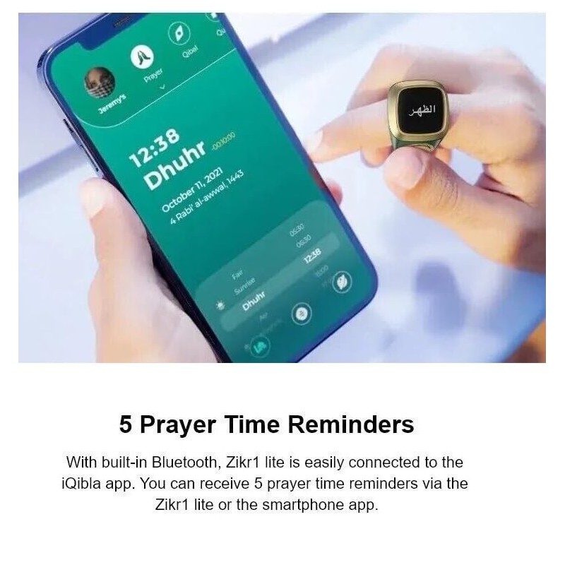 Mr. Gadget's Solutions Smart Tasbih Zikr Lite Ring Tally Counter