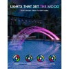 Poolhacker Solar Pool Fountain with 10-Color Lights â€“ Auto Light