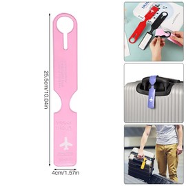 NAVESO Luggage Tags, Pack of 6 Luggage Tags Suitcase Tags with Address Label, Suitcase Travel Luggage Tag Identify Labels, Suitcase Tag Air Travel PVC Anti-Lost, Suitcase Name Plate