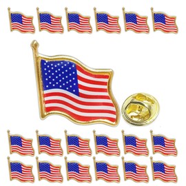 American Flag Lapel Pin Badge - USA Metal Enamel Flag Pins United States US Waving Flag Brooch Pin Badge Souvenir Crystal Surfacing Badge Brooch for Men Women Patriotic Badge Clothes Bags Hats Suit