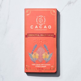 Single-Origin Ceremonial Cacao | Fire Blend: 100% ceremonial-grade cacao with turmeric and black pepper (3.53 oz)