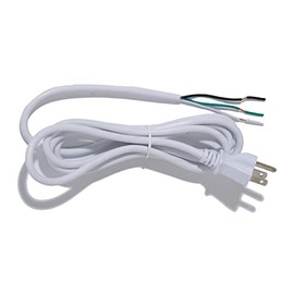 B&P Lamp® White 18/3 SVT Cord Set, 15 Feet Long