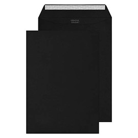 Blake Creative Colour C4 229 x 324 mm 120 gsm Peel & Seal Pocket Envelopes (63414P) Jet Black - Pack of 10