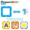 PicassoTiles 42 Piece Magnetic Building Blocks with 32pc Tiles and