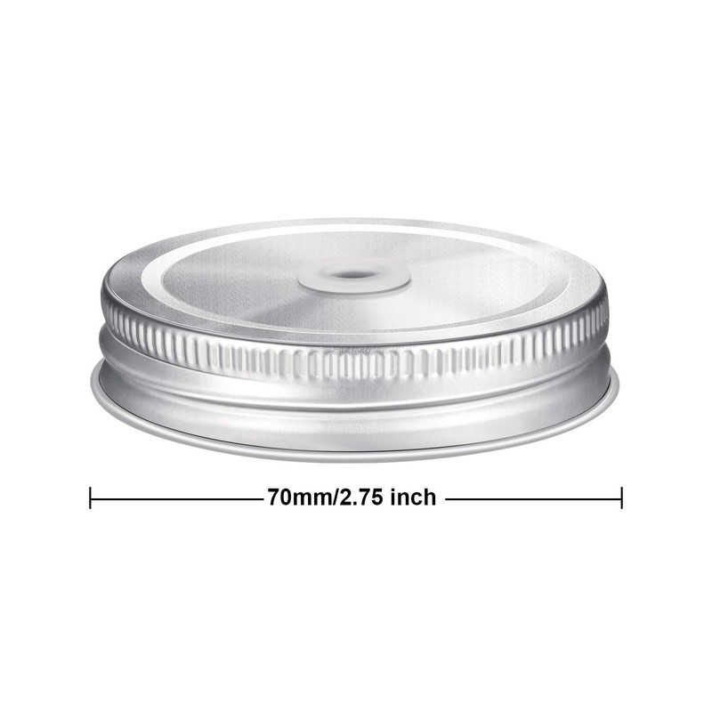 Honoson 20 Pcs Regular Mouth Mason Canning Jar Straw Lids