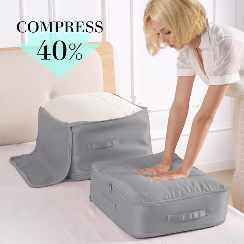 Yuqilin Space-saving compressing organiser, self-compressing organiser, storage bag, duvets, bed
