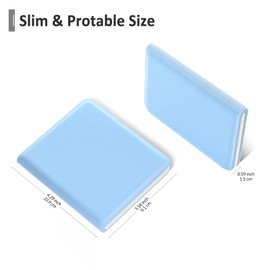 Nipichsha Womens Wallet, Small Slim RFID Credit Card Holder Wallet for Women, Leather Compact Bifold Purse with Zipper Coin Pocket, Cute Ladies Purse with ID Window, Blue