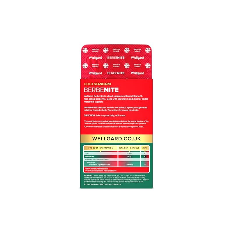 Wellgard Berbenite for Metabolic Support - Highly Bioavailable Berberine with