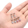 Aroncent Earrings Set 316L Stainless Steel Opal Earrings in White/Blue/Pink