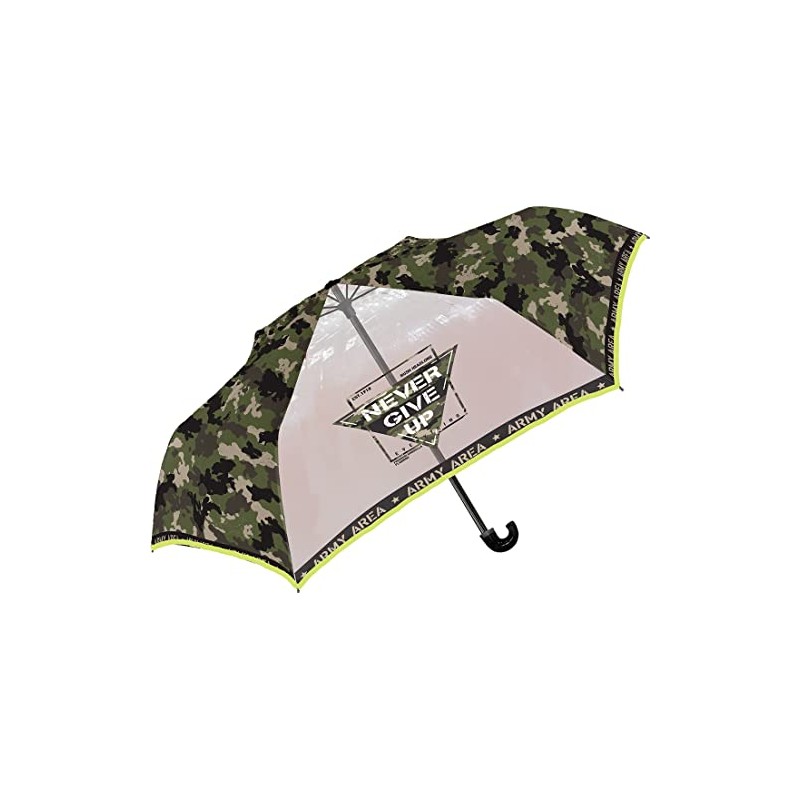 Nakatani Kid's Folding Umbrella Grunge Camouflage Khaki Camouflage [522-033] Hand