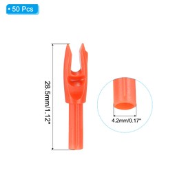 PATIKIL Archery Cams 4.2 mm 0.165 Inch Pack of 50 Replacement for Hunting Arrows Compound Bow Recurve Bow, Orange