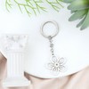 Stylish Stainless Steel Keychain,Cute Floral Pendant Key Ring for Women,Perfect