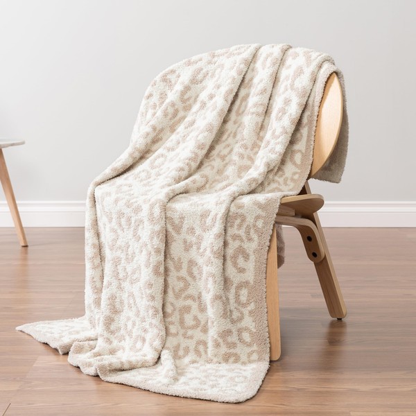 PAVILIA Super Soft Leopard Throw Blanket for Couch, Fluffy Cozy