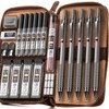 Nicpro 20PCS Black Metal Mechanical Pencil Set in Leather Case,