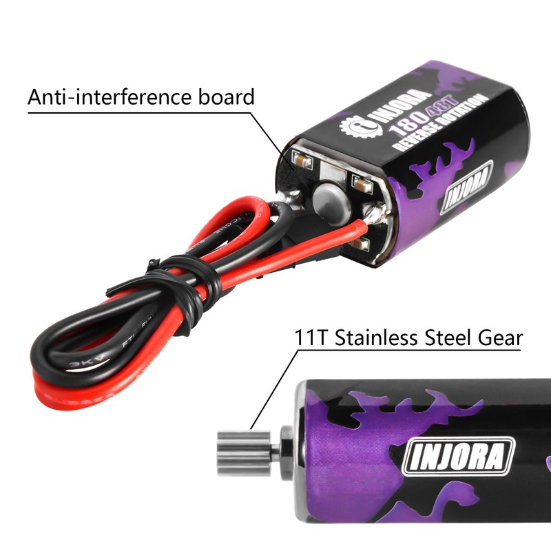 INJORA 180 Pro 48T Motor and Transmission Gearbox with Low