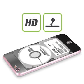 Head Case Designs Silber Hard Disk Drives Soft Gel Huelle kompatibel mit Oppo K1 (2018)