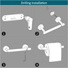 BVL Toilet Paper Holder Brushed Nickel Wall Mount Stainless Steel