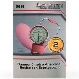 BAUMANOMETRO ANEROIDE KIT CON ESTETOSCOPIO 2 MANGUERAS VERDE 5881