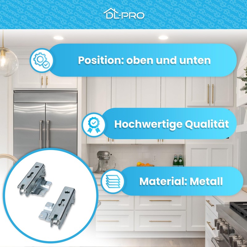 DL-pro Door Hinge Set for Bosch Siemens Neff Constructa 12004051