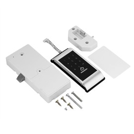 Touch Keypad Password Key Access Lock Digital Electronic Security Cabinet Coded Locker(Silver)