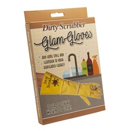 Diabolical gifts DP0788 Dirty Scrubber Washing Up Gloves-Birthday Novelty, Xmas, Secret Santa Gift, Yellow