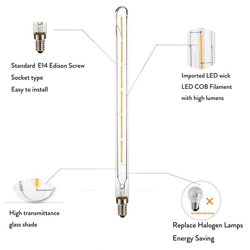 K JINGKELAI T300 Dimmable Vintage LED Edison Bulbs 6W T300