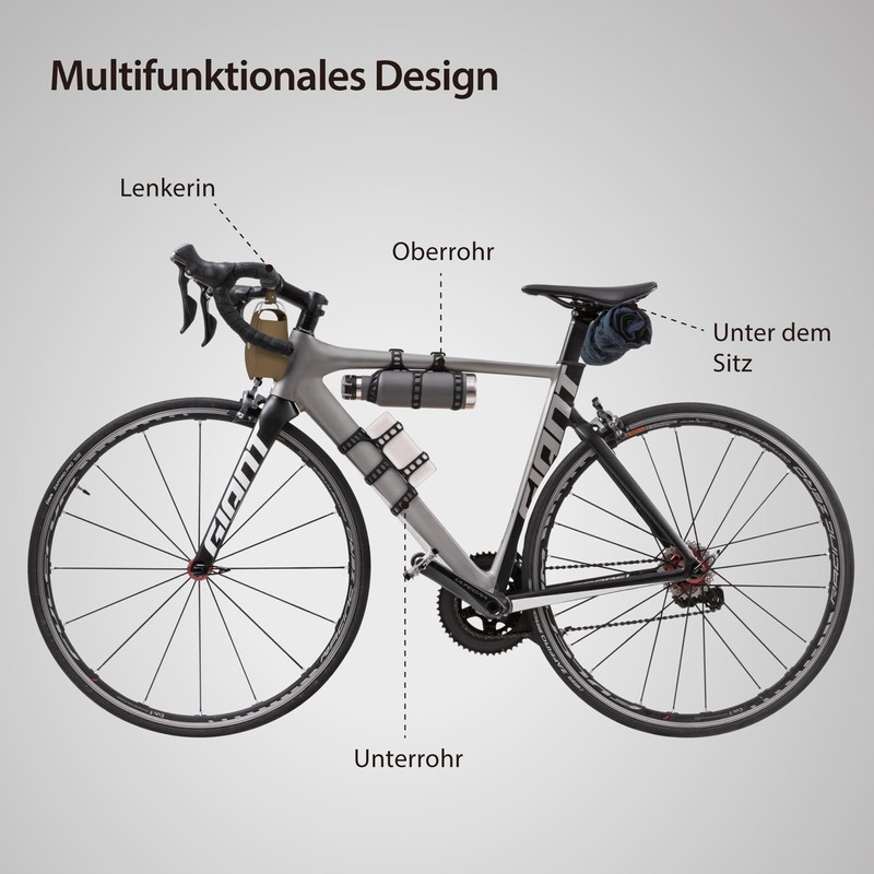 BONE Universal Bicycle Frame Strap Bicycle Frame Bag for Water