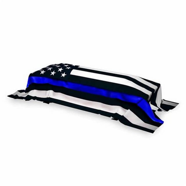 Pointview Flags Memorial Flag - Thin Blue Line American Flag, 5' x 9.5'