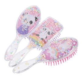 Mikinona 3pcs Set Panda Hair Comb Cartoon Hair Brush Comb for Boys and Girls Gentle Scalp Care for Salon Home or Office