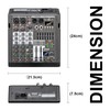 TKLBLS Audio Mixer, 4 Channel Sound Board Mixing Console with