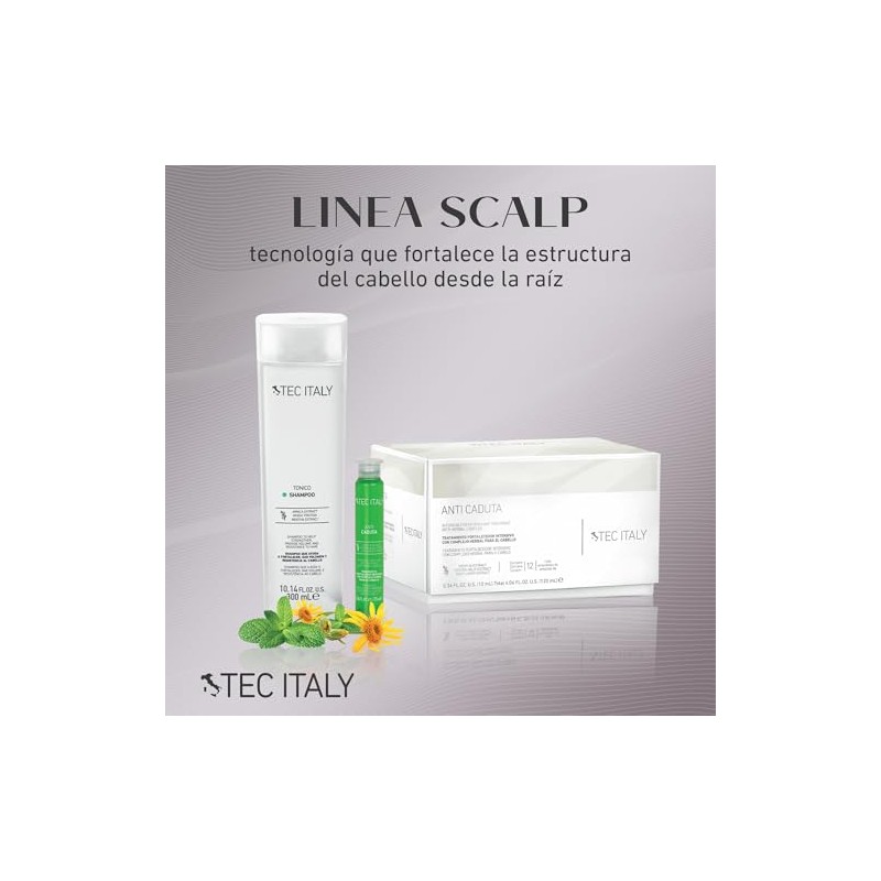 TEC ITALY Tonico Shampoo Aporta Volumen y Fortaleza al Cabello