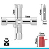 DURATECH 4 Way Sillcock Key with Bit, Multi-functional Water Key,