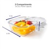 Orii Orii 4 Piece Glass Food Storage Compartment Containers with