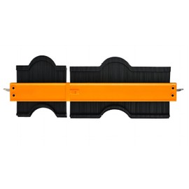 2 Large and Small (With Lock - Connectable) Molded Gauge, Contour Gauge, Self-Locking, High Precision, Curved Ruler, Contour Copy, DIY Measuring Tool (5 + 10 Inch Connectable)