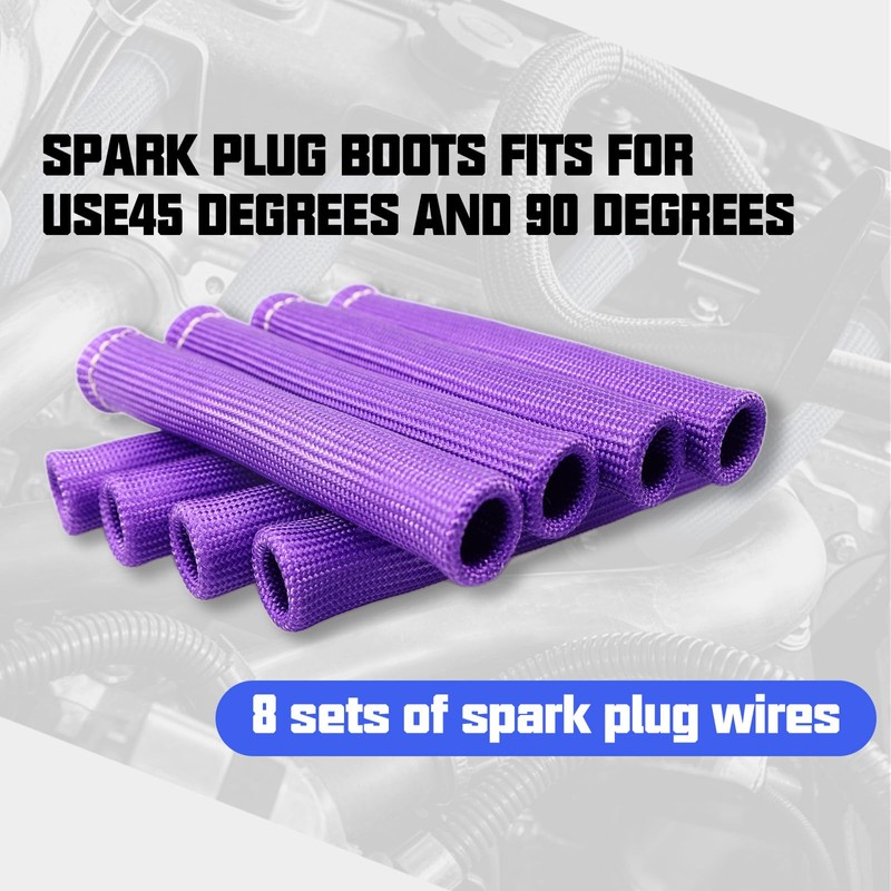 MINGABC Spark Plug Boot Heat Sleeve Protector, 8 Pack, 6