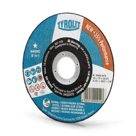TYROLIT BASIC 2-in-1 Super-Thin Metal Cutting Discs for Steel & Stainless Steel, Angle Grinder Discs, 115 mm x 1.6 mm x 22.23 mm, 25-Pack