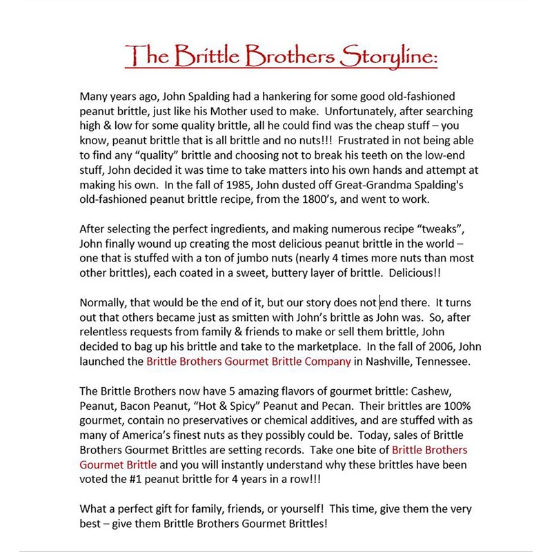 Brittle Brothers Nashville Hot Peanut Brittle - 5 oz Gift