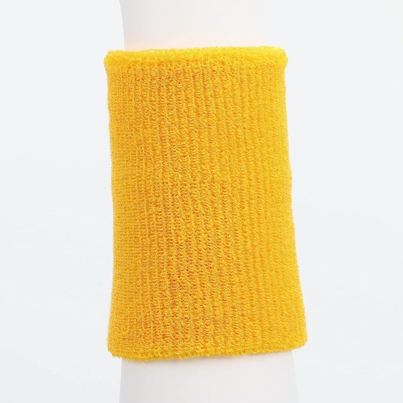 HATAS 359 Knit Pile Wristband, 4.7 inches (12 cm), Yellow,