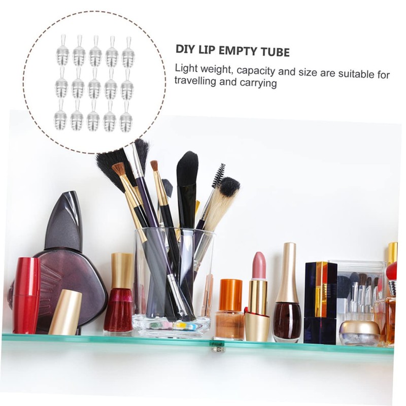 MERRYHAPY 15pcs Honeycomb Lip Gloss Tubes Clear Container Refillable Bottles