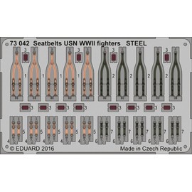 Eduard 1/72 Aircraft- Seatbelts USN Fighters Steel WWII (Painted)