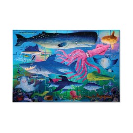 Crocodile Creek New - Crocodile Creek Shimmering Sharks Holographic Foil Puzzle: 60 Pcs