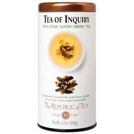The Republic of Tea, Tea Of Inquiry Full-Leaf Green Tea, 3.5 Ounces / 50-60 Cups (Refill Bag)