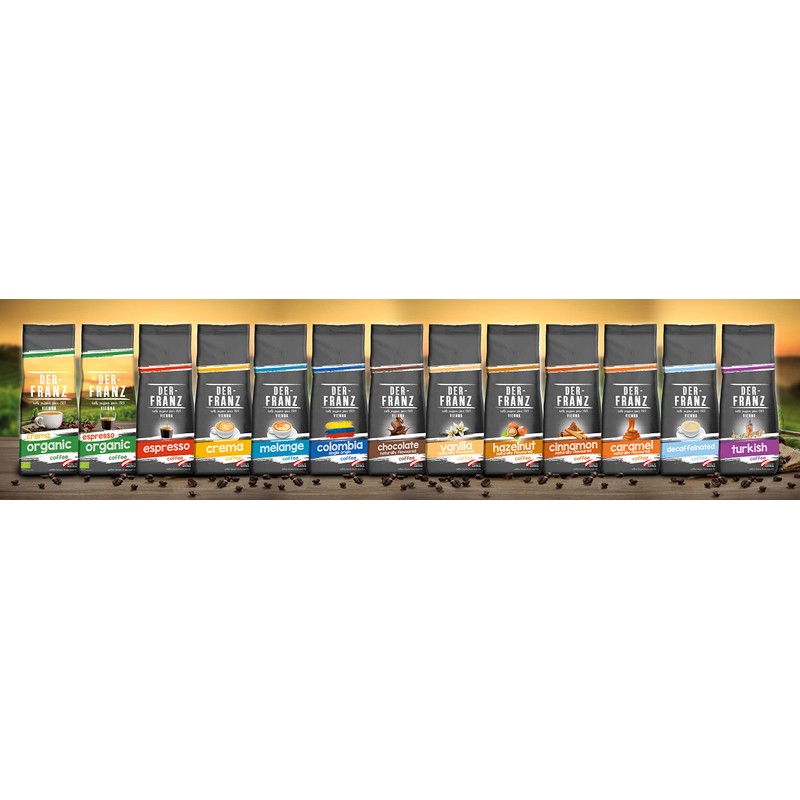 Der-Franz Decaffeinated Coffee, ground, 2 x 500 g