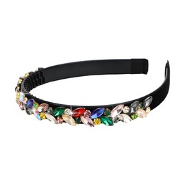 Jaciya Rhinestone Headband Bling Sparkly Crystal Diamond Headband Fashion Padded Rainbow Hairband for Girls Women Hair Accessories