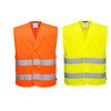 Portwest Two Reflective Stripes Hi-Vis Vest Size S/M Orange C474ORRS/M