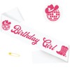 Generic Hot Pink Birthday Girl Sash, Disco Cowgirl Birthday Sash